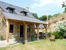 Abri en chêne d'une terrasse - Structuré Bois