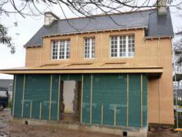 Bardage bois et  extension sur maison traditionnelle - Structuré Bois