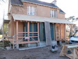 Bardage bois et  extension sur maison traditionnelle - Structuré Bois