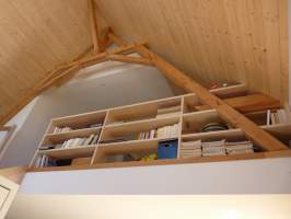 Mezzanine et bibliothèque/garde-corps - Structuré Bois